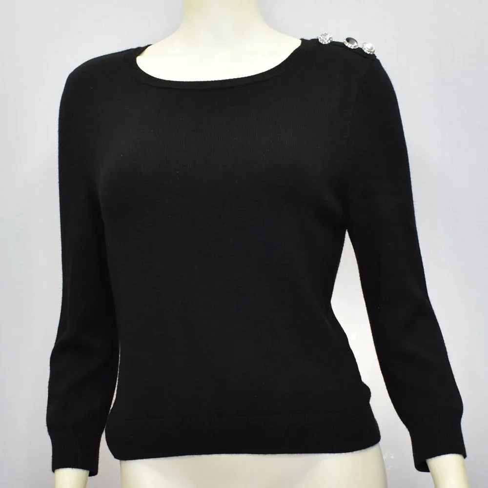 WHITE HOUSE BLACK‎ MARKET 3/4 SLEEVES SWEATER SZ MD